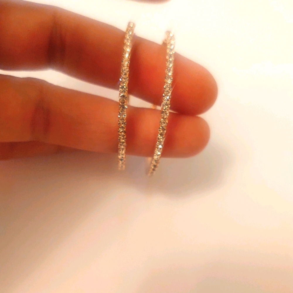 Express rosegold hoop earrings , Brand New!